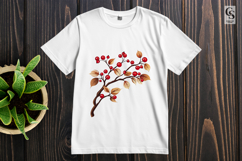 Autumn Red Berry Branch Clipart PNG Product Image 2