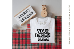 Christmas T-shirt Mockups Bella and Canvas Top View_45 Product Image 1