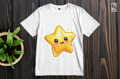 Cute Kawaii Smiling Star Cartoon Clipart Sublimation PNG Product Image 3