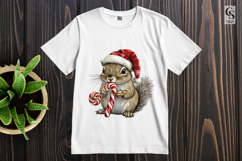 Squirrel with Candy Cane PNG Clipart Product Image 3