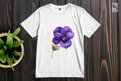 Purple Pansy Flower Sublimation Clipart PNG Product Image 3