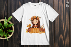 Autumn Pumpkin Face and Fall Elements Clipart PNG Product Image 2