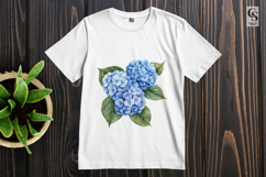 Blue Hydrangea Flower Clipart PNG Product Image 3