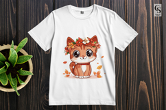 Autumn Kawaii Cat Clipart Sublimation PNG Product Image 2