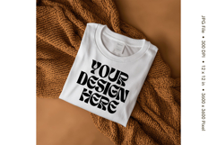 White T-shirt Mockups Bella and Canvas Top View Mockups_5 Product Image 1