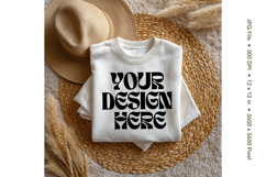 White T-shirt Mockups Bella and Canvas Top View Mockups_51 Product Image 1