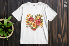 Autumn Rose Heart Clipart PNG Product Image 3