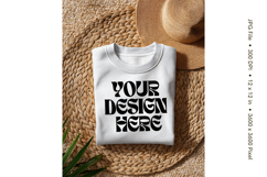 White T-shirt Mockups Bella and Canvas Top View Mockups_53 Product Image 1