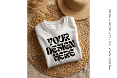 White T-shirt Mockups Bella and Canvas Top View Mockups_54 Product Image 1
