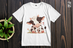 Cute Baby Cow Calf Cartoon Farm Animal Clipart Product Image 3
