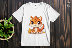 Autumn Kawaii Cat Clipart Sublimation PNG Product Image 2
