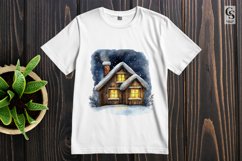 Cozy Winter Cottage Clipart Sublimation PNG Product Image 3