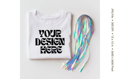White T-shirt Mockups Bella and Canvas Top View Mockups_65 Product Image 1