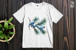 Snowy Pine Branch Clipart Sublimation PNG Product Image 3