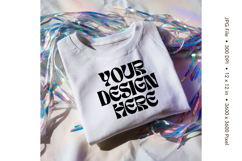 White T-shirt Mockups Bella and Canvas Top View Mockups_67 Product Image 1