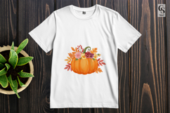 Floral Pumpkin Arrangement Clipart Sublimation PNG Product Image 3