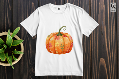 Watercolor Floral Pumpkin Clipart Sublimation PNG Product Image 3