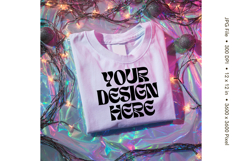 White T-shirt Mockups Bella and Canvas Top View Mockups_69 Product Image 1