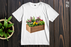 Wooden Flower Box Clipart Sublimation PNG Product Image 3