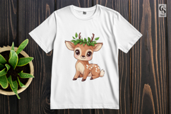 Cute Baby Deer Woodland Clipart Sublimation PNG Product Image 2