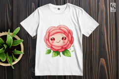 Cute Pink Rose Flower Clipart Sublimation PNG Product Image 2
