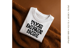 White T-shirt Mockups Bella and Canvas Top View Mockups_7 Product Image 1