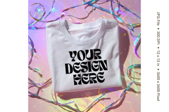 White T-shirt Mockups Bella and Canvas Top View Mockups_70 Product Image 1