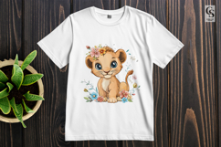 Floral Baby Lion Clipart PNG Product Image 2