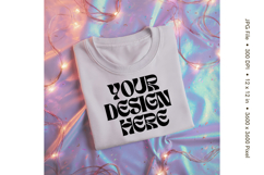White T-shirt Mockups Bella and Canvas Top View Mockups_71 Product Image 1