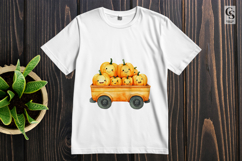 Pumpkin Truck Clipart Sublimation PNG Product Image 3