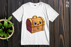 Cute Kawaii Treasure Chest Cartoon Pirate Box Bundle clipart Product Image 3