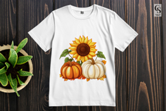 Sunflower with Pumpkins Clipart Sublimation PNG Product Image 2