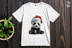 Panda with Santa Hat PNG Product Image 3