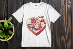 Heart Flower Box Clipart PNG Product Image 3