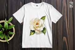 White Magnolia Flower Clipart Sublimation PNG Product Image 3