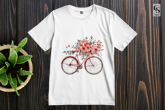Watercolor Bicycle with Flower Basket Clipart Product Image 2