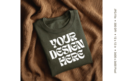 Green T-shirt Mockups Bella and Canvas Top View Mockups_8 Product Image 1