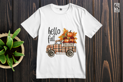 Hello Fall Pumpkin Truck Deer Cottage Autumn Clipart PNG Product Image 2