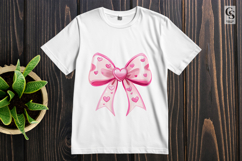 Pink Heart Ribbon Bow Clipart Sublimation PNG Product Image 3