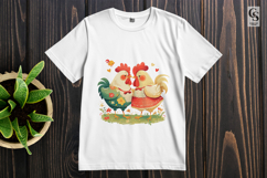 Chicken Couple Clipart PNG Product Image 2