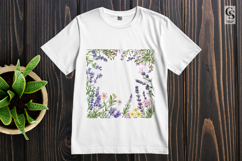 Wildflower Frame Border Sublimation Clipart PNG Product Image 3