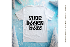 White T-shirt Mockups Bella and Canvas Top View Mockups_85 Product Image 1