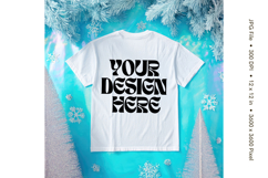 White T-shirt Mockups Bella and Canvas Top View Mockups_86 Product Image 1