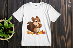 Autumn Squirrel with Acorn Clipart PNG Product Image 2