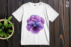 Purple Pansy Flower Clipart Sublimation PNG Product Image 3