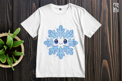Cute Kawaii Snowflake Winter Frozen Cartoon Bundle clipart Product Image 3