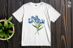 Forget Me Not Flower Clipart PNG Product Image 3