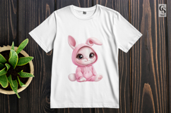 Cute Kawaii Bunny in Hoodie Cartoon Rabbit Bundle Clipart Product Image 3