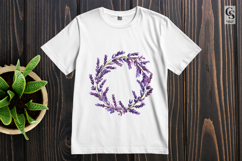 Lavender Wreath Clipart Sublimation PNG Product Image 3
