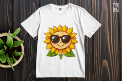 Cute Sunflower Clipart PNG Sublimation Product Image 3